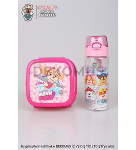 DEKOMUS LİSANSLI PAW PATROL MATARA 500 ML VE ÇİFT KATLI BESLENME KABI SETİ
