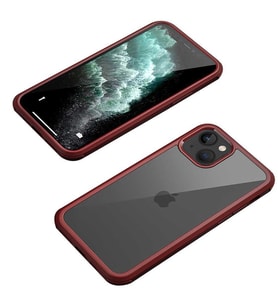 iPhone 13 Kılıf Ön Arka Tam Kapatan Premium 360 Tam Koruma Lüx Kapak (Kırmızı)