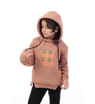 Toontoy Kız Çocuk Baskılı Sweatshirt (Kahverengi)