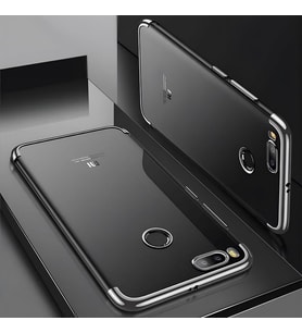 Xiaomi Mi 5x Kılıf Dört Köşeli Lazer Silikon Kılıf (Gri)