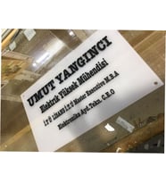 OFİS İŞYERİ GİRİŞ TABELASI PLEKSİGLASS (Beyaz)