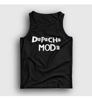 Presmono Unisex Sarı Logo Depeche Mode Atlet 140550tt (Siyah)