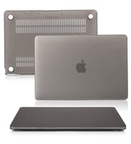 MacBook Air Kılıf M1 HardCase Touch ID A1932 A2179 A2337 ile Uyumlu Kılıf Mat (Gri)
