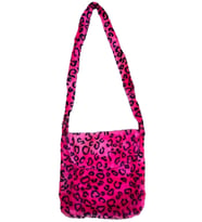 Leopar Desenli Peluş Çanta (Pembe)