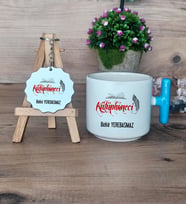 Kütüphaneci Hediye Seti Kupa Bardak T Kulplu ve Anahtarlık Kütüphaneciye Hediye (Model 3)