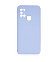 Samsung Galaxy A21S Kılıf Özel Orijinal Lansman Serisi, İçi Kadife, Pürüzsüz Yumuşak ve Mat TPU Silikon (Lila)