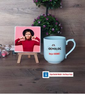 Odyolog Fotoğraflı Dekoratif Taş, Kupa Bardak Beyaz Hediye (Model 5)