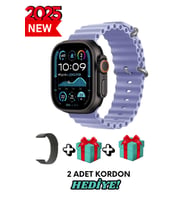 Akıllı Saat Watch ULTRA2 49MM Kordon Hediyeli - Son Versiyon (Siyah - Lila)