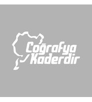 Coğrafya Kaderdir Araba Sticker  siyah 16x9 CM (Beyaz)