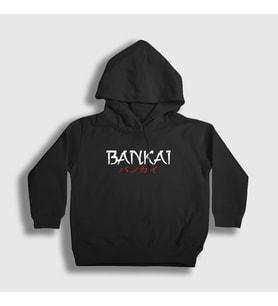 Presmono Unisex Çocuk Beyaz Bankai Anime Bleach Kapüşonlu Sweatshirt 127079tt (Siyah)