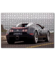 Cakapuzzle Siyah Bugatti Veyron ve Deniz  Puzzle Yapboz MDF (Ahşap) (500 Parça)