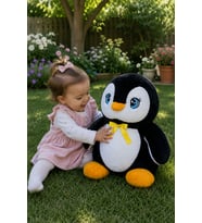 SEVDAM HEDİYELİK 85 cm Penguen Sevgiliye Özel (Siyah)