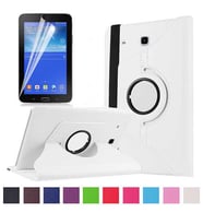 Galaxy Tab 3 Lite 7.0 T110 Zore Dönebilen Standlı Tablet Kılıfı (Beyaz)