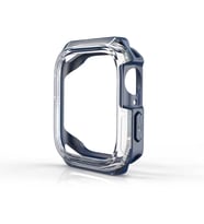 Apple Watch 40mm Sert PC Ekran Koruyucu + Silikon Kasa Koruyucu (Lacivert)