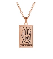 Kişiye Özel 925 Ayar Gümüş The World Kolye (Rose)