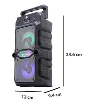 TT KTS-1096 Led RGB Büyük Boy Bluetooth kablosuz Çift Hoparlör USB/TF Kart/FM (Gri)