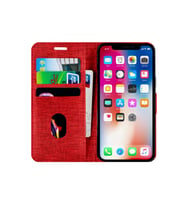 General Mobile GM20 Pro Kartvizitli Cüzdan Kılıf (Kırmızı)