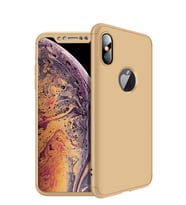 Microsonic Apple iPhone XS Max (6.5'') Kılıf Double Dip 360 Protective (Gold)