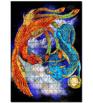 Cakapuzzle Anka Kuşu Ejderha Görseli Puzzle Yapboz MDF (Ahşap) (255 Parça)