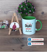 Diyaliz Teknikeri Kupa Bardak Beyaz ve Fotoğraflı Ahşap Anahtarlık Hediye Diyaliz Teknikerine Hediye (Model 14)