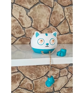 Kedi Mumluk, El Yapımı, Doğal Soya Mumu (Turkuaz)