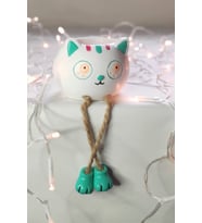 Kedi Mumluk, El Yapımı, Doğal Soya Mumu (Su Yeşili)