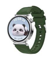 Huawei Watch GT 5 Pro 42mm Kordon Prizma Fluoroelastomer Strap Kauçuk Kayış 129 (Koyu Yeşil)