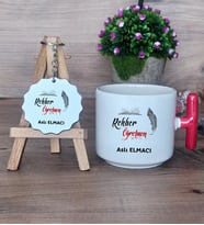Rehber Öğretmeni Hediye Seti Kupa Bardak T Kulplu ve Anahtarlık Öğretmenler Günü Hediyesi Rehber Öğretmenine Hediye (Model 1)