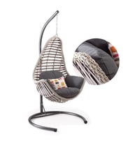 Capri Swing Milas Tekli Rattan Bahçe Balkon Salıncağı (Camel)