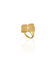 Kadir Jewellery 22 Ayar Altın Kaplama Kadın Zirkon Taşlı Yüzük (Sarı)