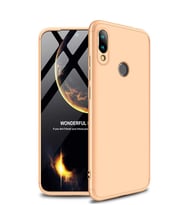 Microsonic Xiaomi Redmi Note 7 Pro Kılıf Double Dip 360 Protective (Gold)