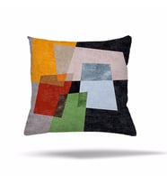 Geometrik Desen Gizli Fermuarlı Yastık Kılıfı Kırlent Kılıfı Koltuk Yastık Kılıfı  (Çok Renkli)