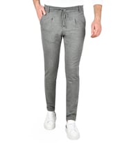 DeepSEA Erkek  Beli Lastikli Slim Fit Likralı Duble Paça Penye Spor Pantolon 2502385 (Gri)