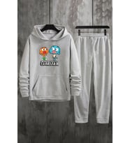 Unisex Gumball Baskılı Eşofman Takımı (Gri)