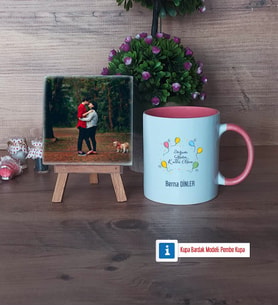 Doğum Günü Hediyesi Fotoğraflı Dekoratif Taş, Kupa Bardak Beyaz Hediye (Model 6)