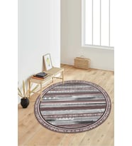 Dijital Baskılı Kaymaz Taban Yıkanabilir Yuvarlak Salon Halısı Koridor Halısı Paspas NDY-SD-239 (Çok Renkli)
