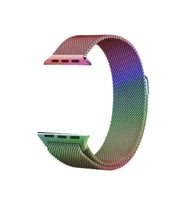 Apple Watch 2 3 4 5 6 Se Nike 42mm 44mm Uyumlu Kayış Milano Loop Metal Örgü Kordon (Çok Renkli)