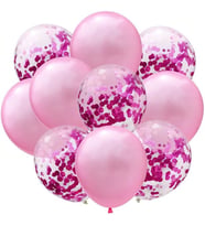 Sürpriz Uçan Konfetili Balon 50 Adet (Pembe)
