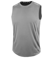 Erkek Nem Emici Hızlı Kuruma Atletik Teknik Performans Sporcu Sıfır Kol T-shirt DRIFIT-SIFIRKOL (Gri)