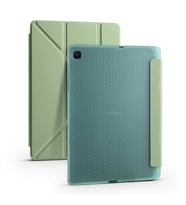Samsung Galaxy Tab A7 10.4 T500 2020 Kılıf Tri Folding Kalem Bölmeli Standlı Yumuşak Silikon Kılıf (Açık Yeşil)