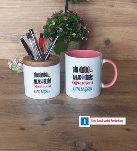 Din Kültürü Öğretmeni Kalemlik, Kupa Bardak T Kişiye Özel Hediye Öğretmenler Günü Hediyesi (Model 9)
