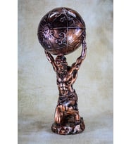 Narçiçeği Yunan Tanrısı Atlas Büyük Boy Heykel Biblo (Bronz)