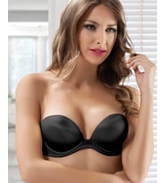 Le Jardin Blanche Double Push-up Silikonlu Askılı/Askısız Sütyen -7036 (Siyah)