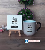 Arkadaşa Hediye Dekoratif Taş, Kupa Bardak Kırmızı Hediye Doğum Günü Hediyesi (Model 9)