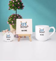 Tarih Öğretmeni Kupa Bardak Lacivert Dekoratif Taş Baskı Anahtarlık (Model 8)
