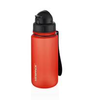 Uzspace Pipetli 400 ml Tritan Çocuk Su Matarası FiftyFifty (Kırmızı-Saks)