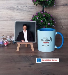 Din Kültürü Öğretmeni Fotoğraflı Dekoratif Taş, Kupa Bardak Beyaz Hediye (Model 4)