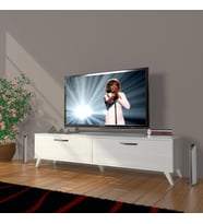 Decoraktiv Eko 140 Slm Std Retro Tv Ünitesi Tv Sehpası (Beyaz)