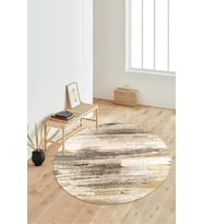 Dijital Baskılı Kaymaz Taban Yıkanabilir Yuvarlak Salon Halısı Koridor Halısı Paspas NDY-HS-209 (Kahverengi)
