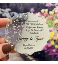 Epoksi Magnet Hediyelik - ETİKET DEĞİLDİR!! - Enfal Ayetli - Düğün, Nişan, Nikah, Kına, Söz Hatırası (Gümüş)